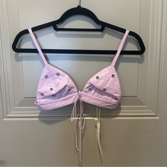 NWT For Love & Lemons Roxie Bralette Size Extra Small XS Purple Lilac - Picture 2 of 7